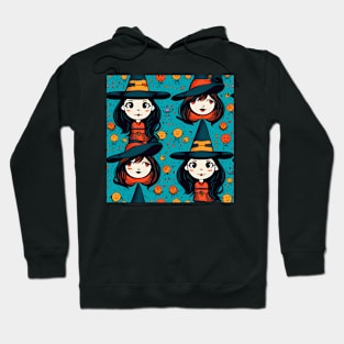 Witches With Black Hat Pattern Hoodie